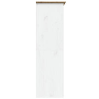 Armadio BODO 146x53,5x173 cm Legno Massello Pino Bianco Marrone 355063