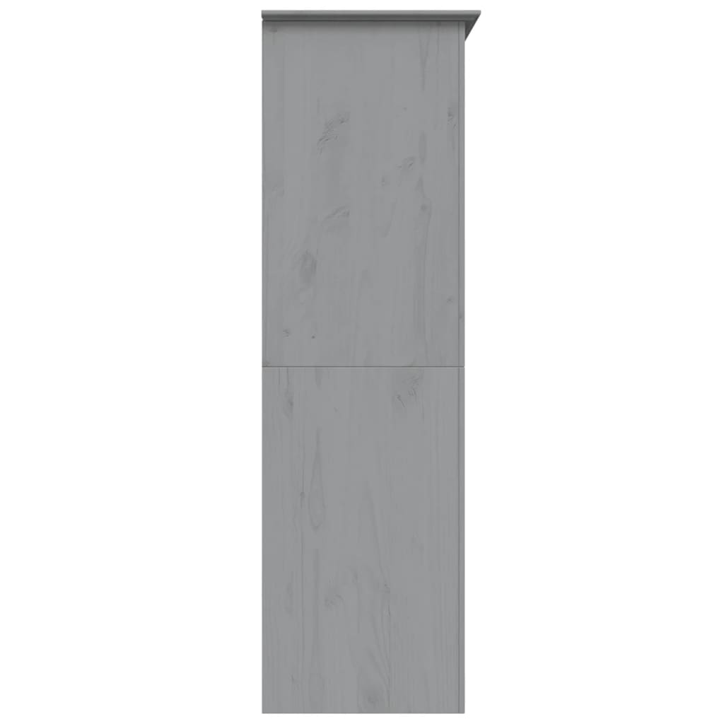 vidaXL Armadio BODO 146x53,5x173 cm in Legno Massello di Pino Grigio