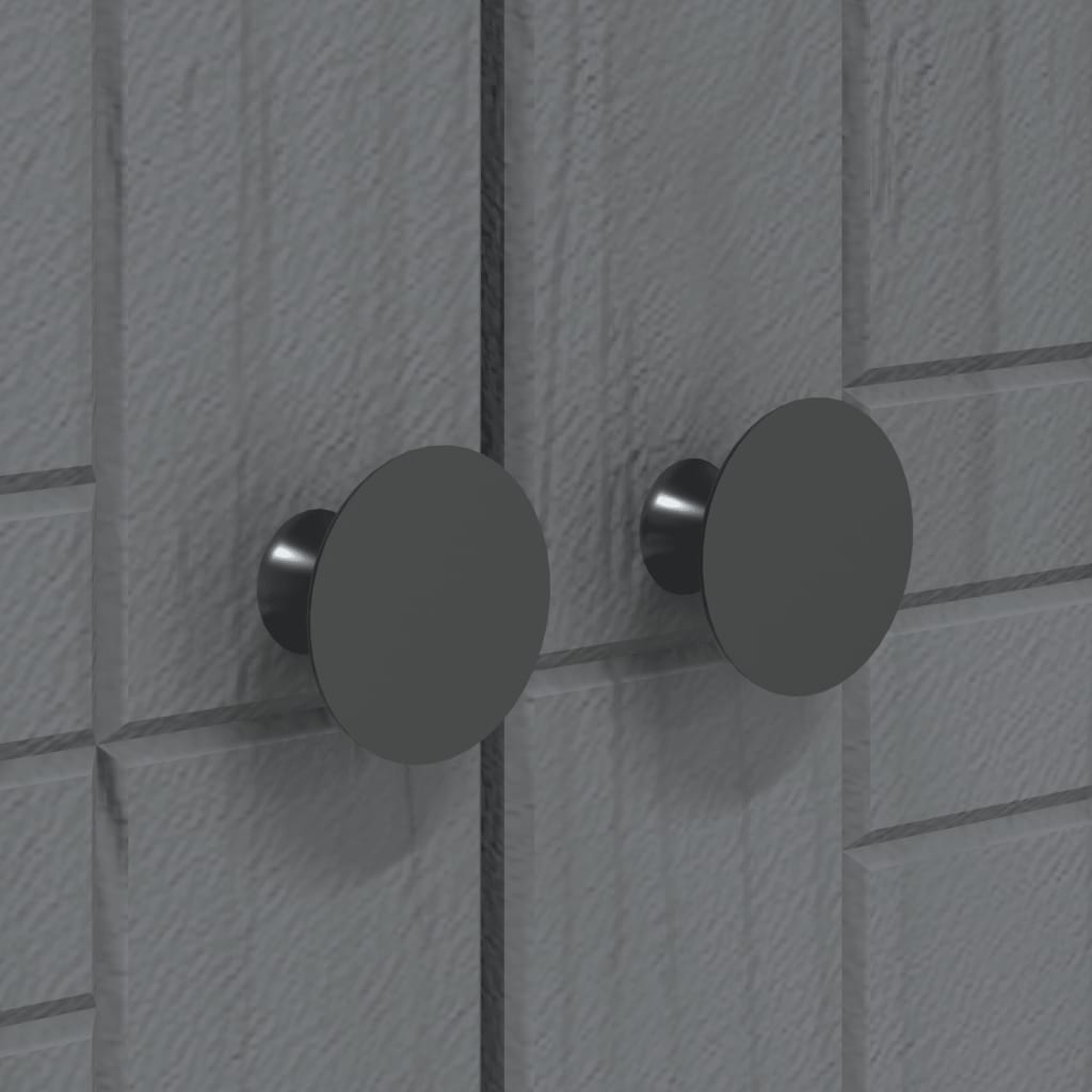 Armadio BODO 146x53,5x173 cm in Legno Massello di Pino Grigio 355064