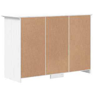 vidaXL Credenza BODO 115,5x44x80 cm in Legno Massello di Pino Bianco