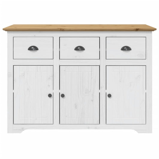 Credenza buffet cassettiera mobile contenitore organizer cucina soggiorno soggiorno BODO e 115,5 x 44 x 80 cm legno massello di pino marrone 02_0030802