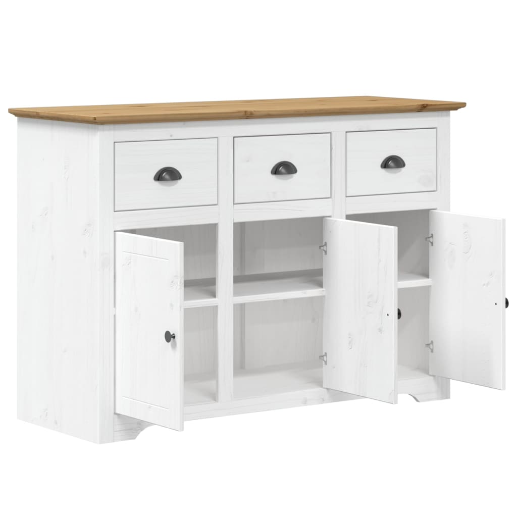 Credenza buffet cassettiera mobile contenitore organizer cucina soggiorno soggiorno BODO e 115,5 x 44 x 80 cm legno massello di pino marrone 02_0030802
