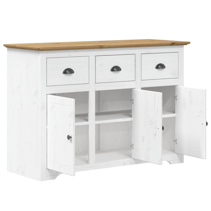 Credenza buffet cassettiera mobile contenitore organizer cucina soggiorno soggiorno BODO e 115,5 x 44 x 80 cm legno massello di pino marrone 02_0030802