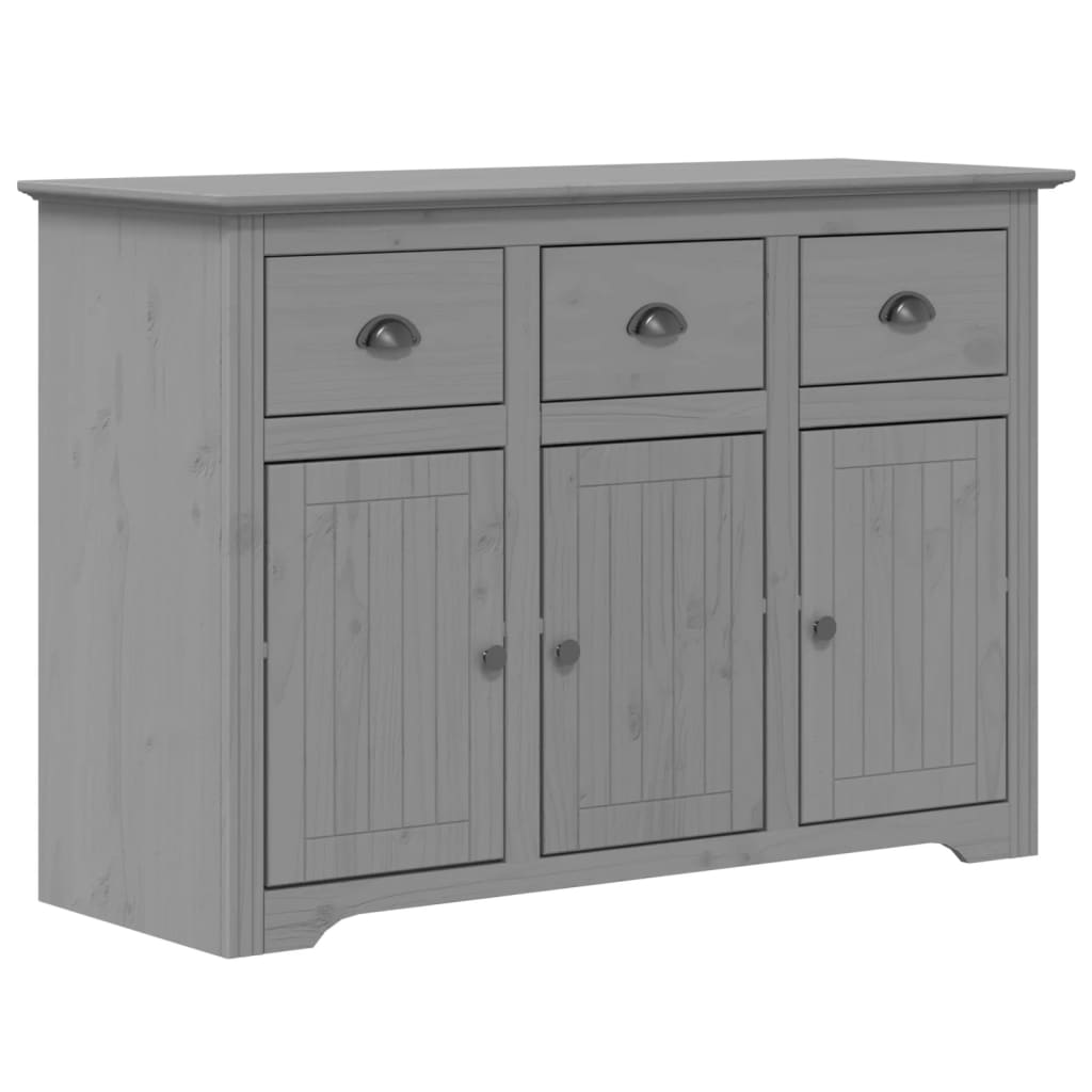 Credenza BODO 115,5x44x80 cm in Legno Massello di Pino Grigio 355067