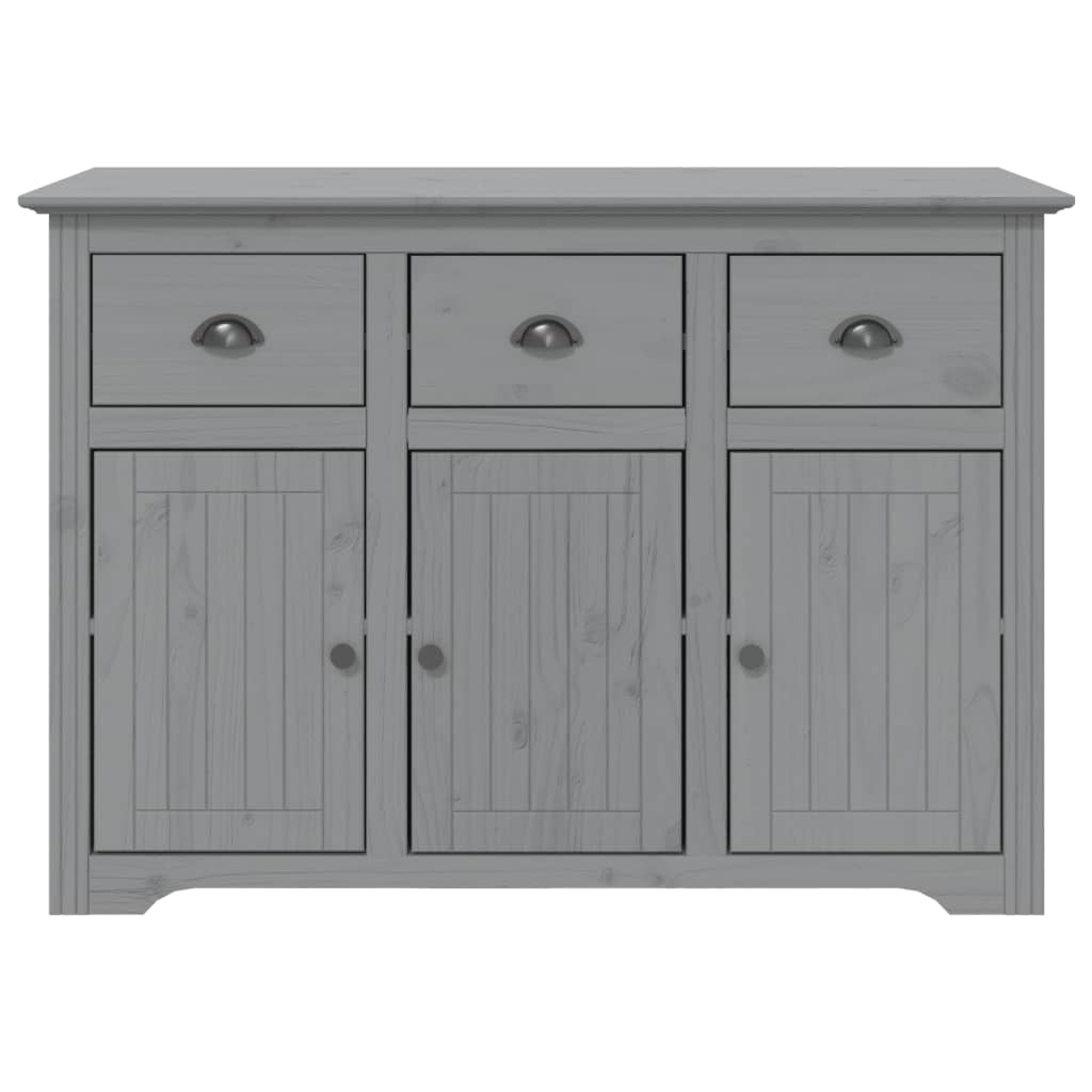 Credenza BODO 115,5x44x80 cm in Legno Massello di Pino Grigio 355067
