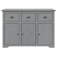 Credenza BODO 115,5x44x80 cm in Legno Massello di Pino Grigio 355067