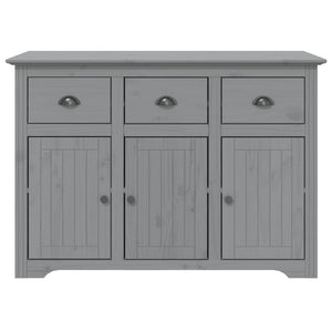 Credenza-Buffet-Armadio da cucina BODO 115,5x44x80 cm in Legno Massello di Pino Grigio