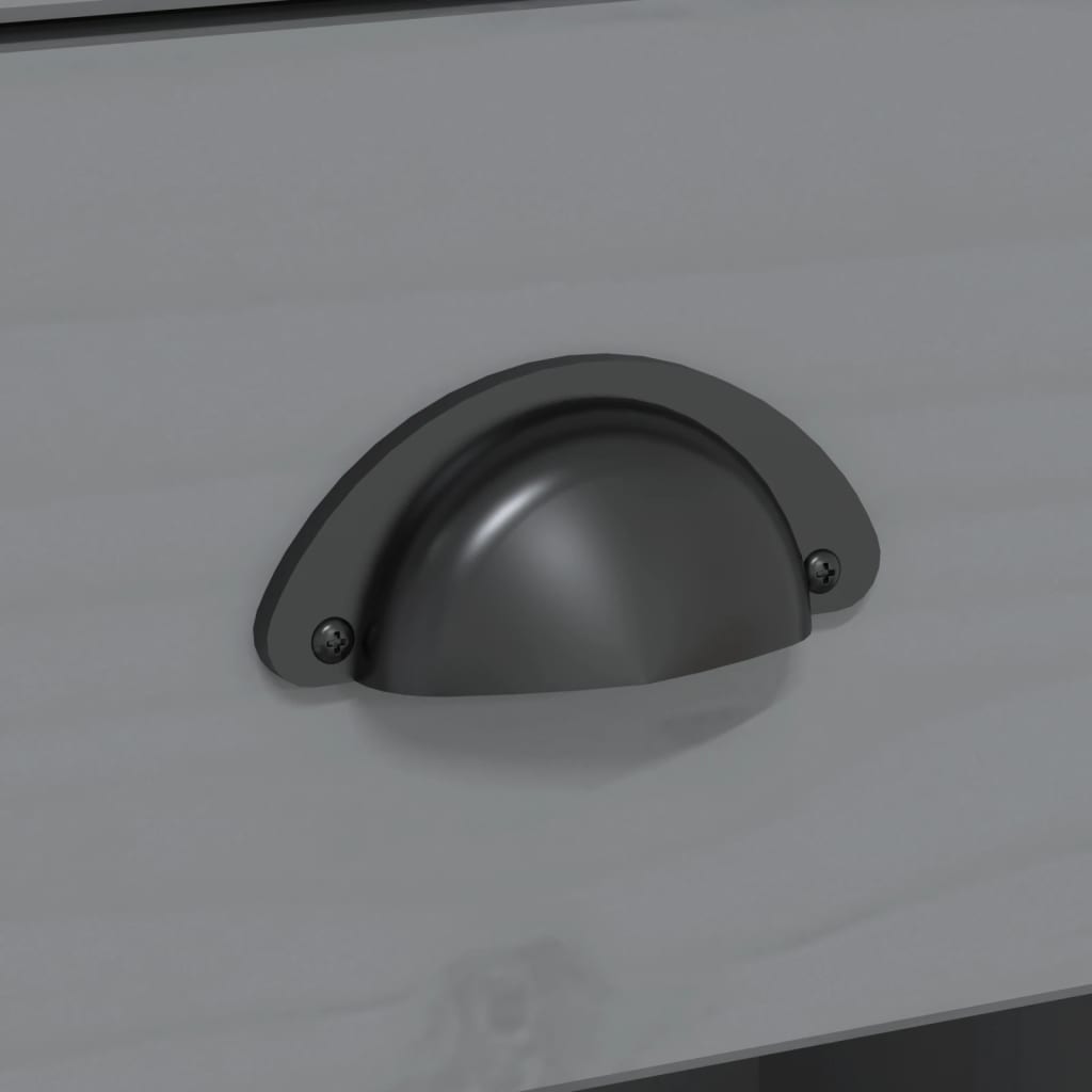 Credenza-Buffet-Armadio da cucina BODO 115,5x44x80 cm in Legno Massello di Pino Grigio