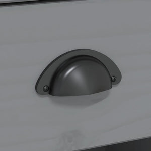 Credenza-Buffet-Armadio da cucina BODO 115,5x44x80 cm in Legno Massello di Pino Grigio