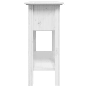 vidaXL Tavolo Consolle BODO 91x35x74 cm Legno Massello Pino Bianco
