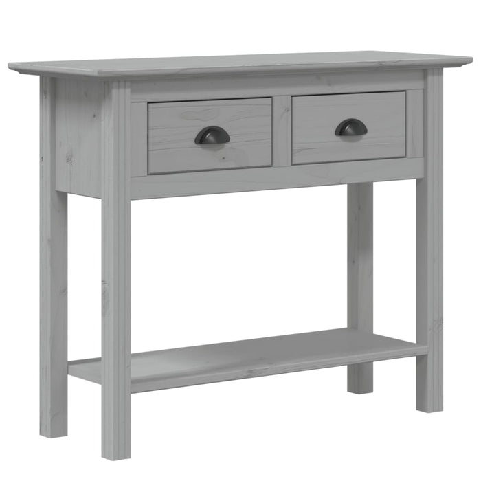 Tavolo Consolle BODO 91x35x74 cm Legno Massello Pino Grigio 355073