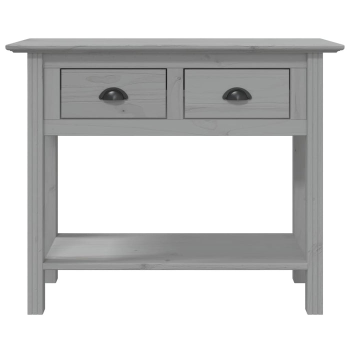 Tavolo Consolle BODO 91x35x74 cm Legno Massello Pino Grigio 355073