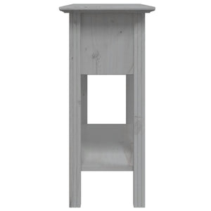 Tavolo Consolle BODO 91x35x74 cm Legno Massello Pino Grigio 355073