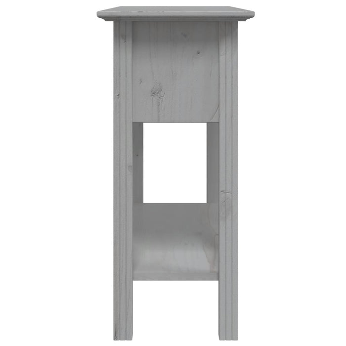 Tavolo Consolle BODO 91x35x74 cm Legno Massello Pino Grigio 355073