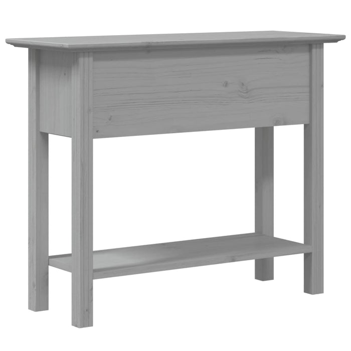 Tavolo Consolle BODO 91x35x74 cm Legno Massello Pino Grigio 355073