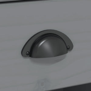 Tavolo Consolle BODO 91x35x74 cm Legno Massello Pino Grigio 355073