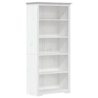 Libreria BODO 5 Ripiani 80x38x180 cm Legno Massello Pino Biancocod mxl 102868