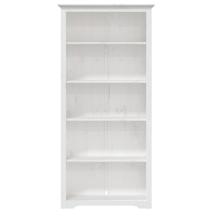 Libreria BODO 5 Ripiani 82x40x173 cm Legno Massello Pino Bianco 355080
