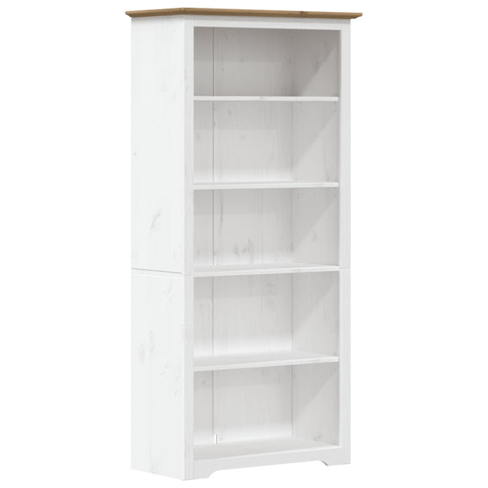 Libreria BODO 5 Ripiani 82x40x173cm Legno Massello Pino Marrone 355081