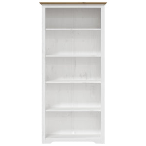 Libreria BODO 5 Ripiani 82x40x173cm Legno Massello Pino Marrone 355081