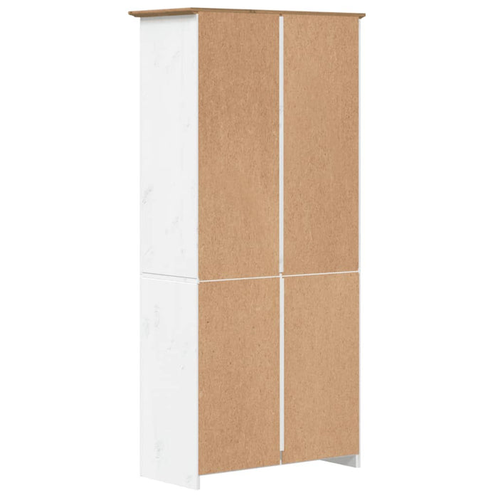 Libreria BODO 5 Ripiani 82x40x173cm Legno Massello Pino Marrone 355081