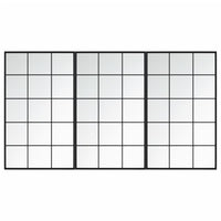 Specchi a Parete 3 pz Neri 100x60 cm in Metallo 3189036