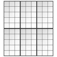 Specchi a Parete 6 pz Neri 100x60 cm in Metallo