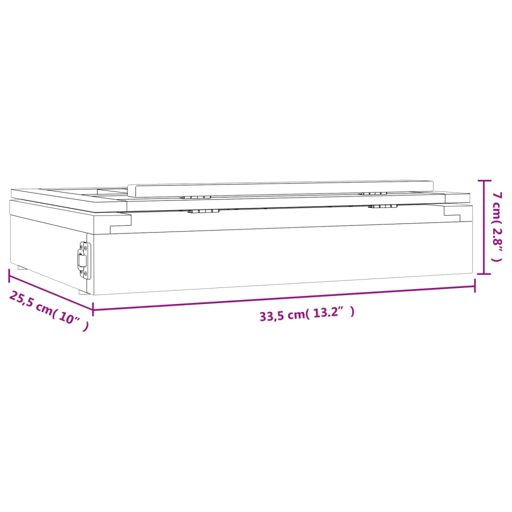 Cavalletto Tavolo Cassetto 33,5x25,5x7 cm Legno Massello Pino 30228