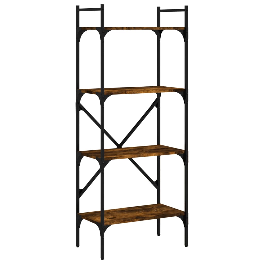 Libreria Rovere Fumo 4 Ripiani 56x31,5x138,5 cm Multistrato 833340