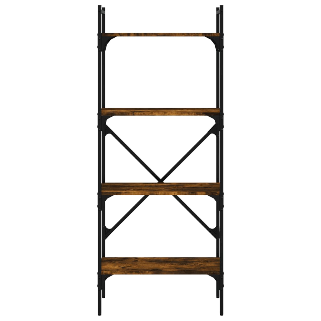 Libreria Rovere Fumo 4 Ripiani 56x31,5x138,5 cm Multistrato 833340