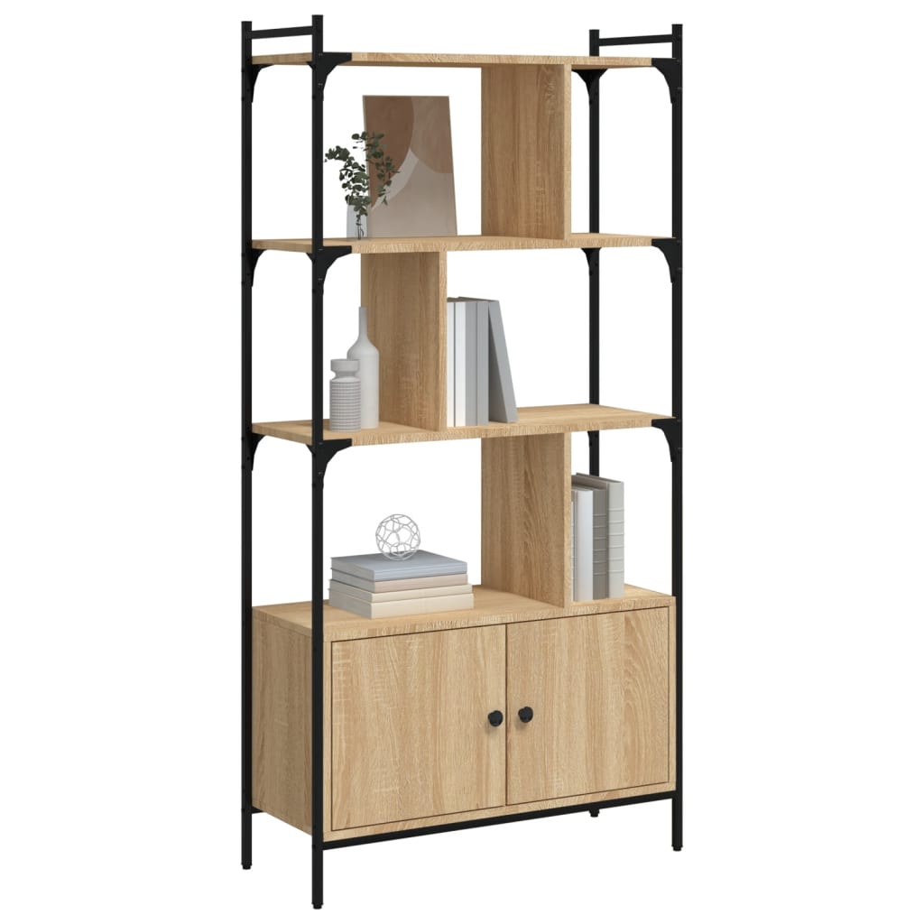 Libreria con Ante Rovere Sonoma 76,5x30x154,5 cm Legno ingegnerizzato