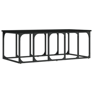 Tavolino da Salotto Nero 100x50x35,5 cm in Legno Multistrato 833378