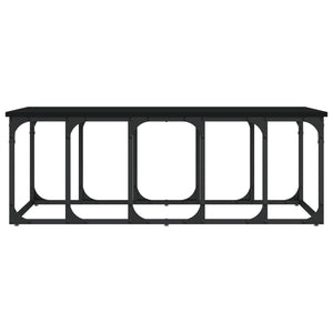 Tavolino da Salotto Nero 100x50x35,5 cm in Legno Multistrato 833378