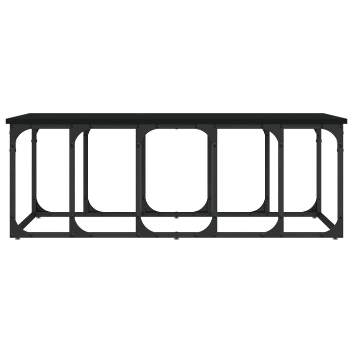 Tavolino da Salotto Nero 100x50x35,5 cm in Legno Multistrato 833378