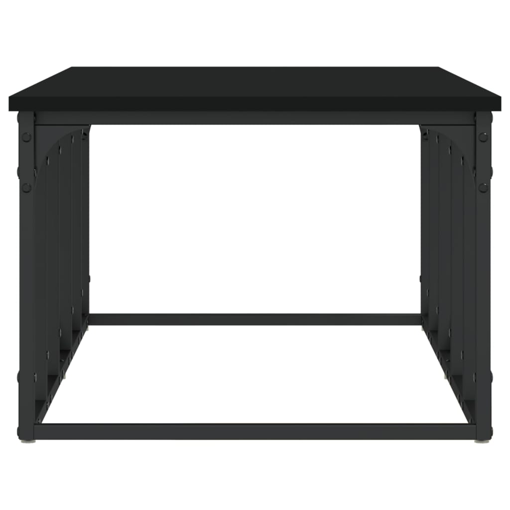Tavolino da Salotto Nero 100x50x35,5 cm in Legno Multistrato 833378