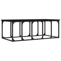 Tavolino da Salotto Nero 100x50x35,5 cm in Legno Multistrato 833378