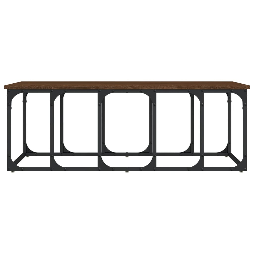 Tavolino Salotto Rovere Marrone 100x50x35,5cm Legno Multistrato 833382