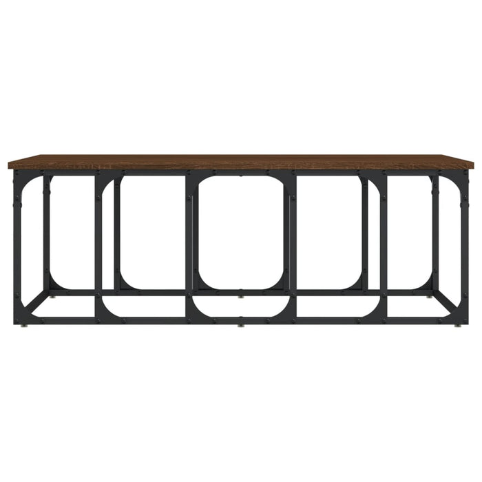 Tavolino Salotto Rovere Marrone 100x50x35,5cm Legno Multistrato 833382