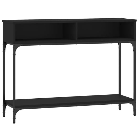 Tavolino Consolle-Tavolino da soggiorno-Tavolo Nero 100x30,5x75 cm in Legno Multistrato