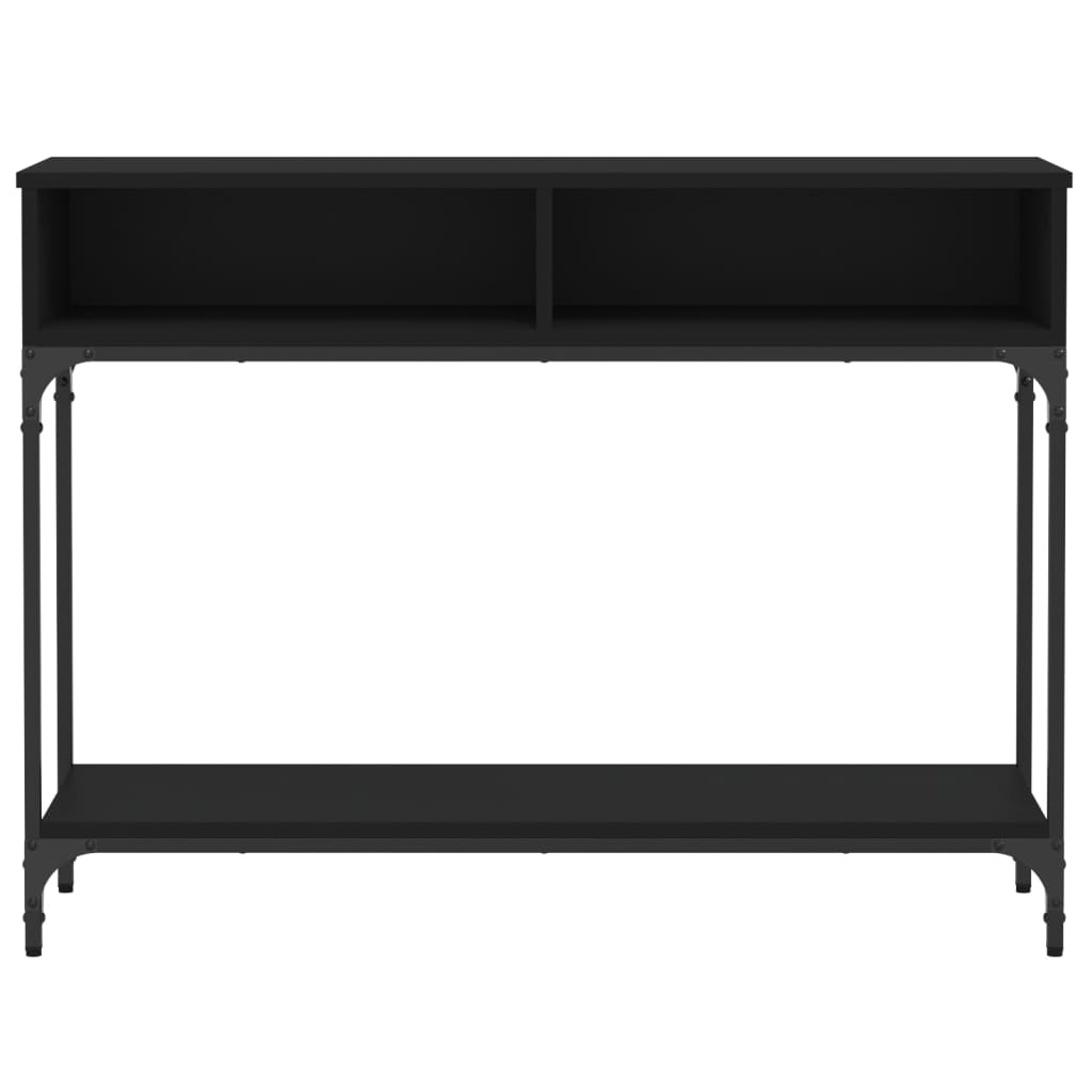 Tavolino Consolle-Tavolino da soggiorno-Tavolo Nero 100x30,5x75 cm in Legno Multistrato