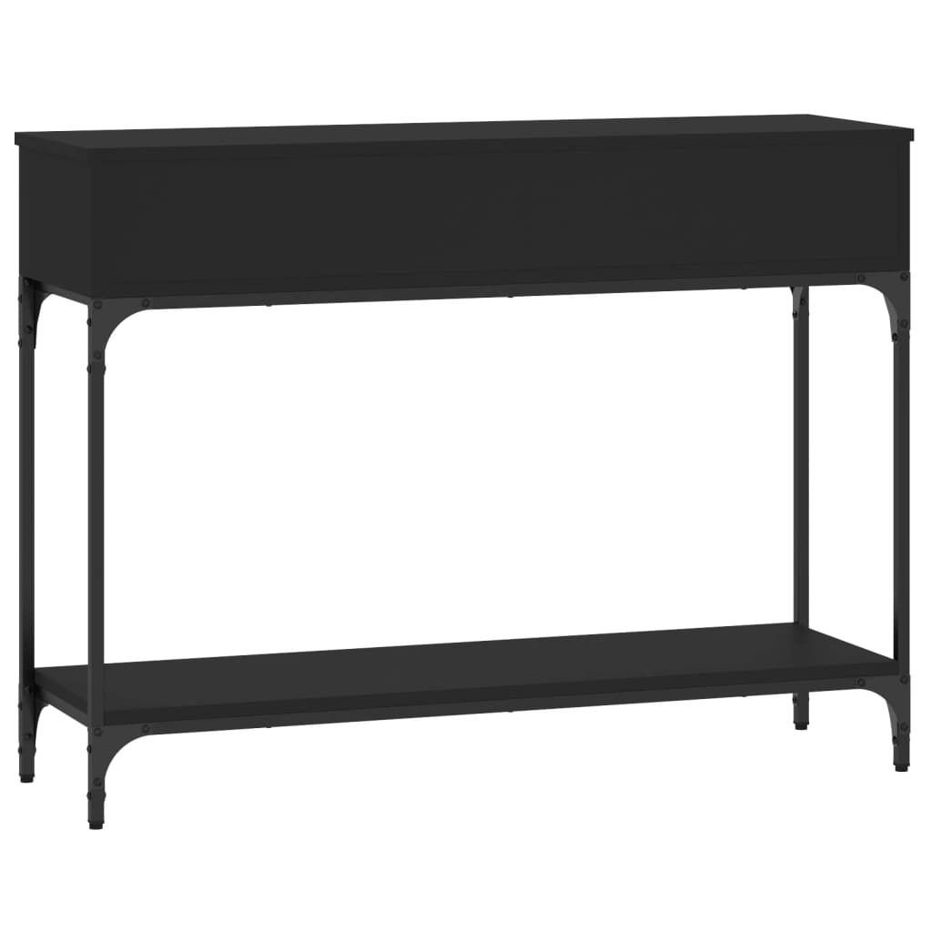 Tavolino Consolle-Tavolino da soggiorno-Tavolo Nero 100x30,5x75 cm in Legno Multistrato