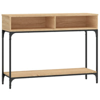 Tavolino Consolle-Tavolino da soggiorno-Tavolo Rovere Sonoma 100x30,5x75cm Legno Multistrato