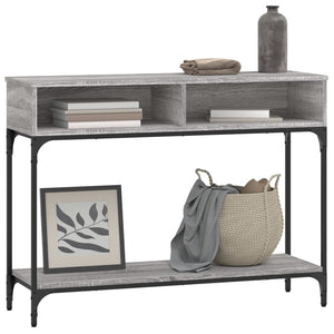 Tavolino Consolle Grigio Sonoma 100x30,5x75cm Legno Multistrato 833391