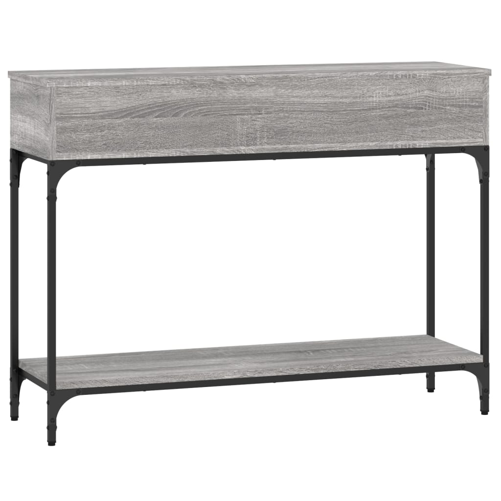 Tavolino Consolle Grigio Sonoma 100x30,5x75cm Legno Multistrato 833391