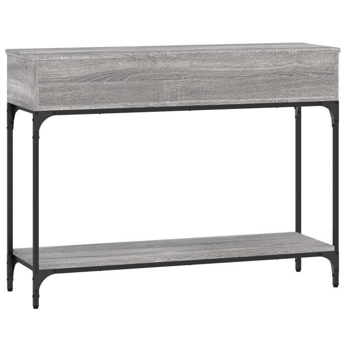 Tavolino Consolle-Tavolino da soggiorno-Tavolo Grigio Sonoma 100x30,5x75cm Legno Multistrato