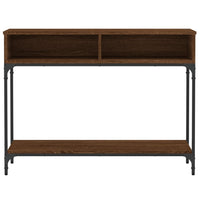 Tavolo Consolle Rovere Marrone 100x30,5x75 cm Legno Multistrato 833392