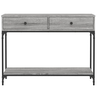 Tavolino Consolle Grigio Sonoma 100x34,5x75cm Legno Multistrato 833396