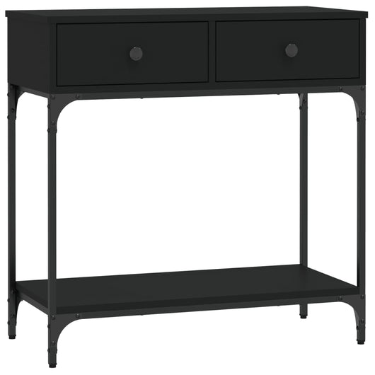 Tavolino Consolle-Tavolino da soggiorno-Tavolo Nero 75x34,5x75 cm in Legno Multistrato 748788