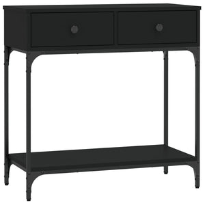 Tavolino Consolle Nero 75x34,5x75 cm in Legno Multistrato