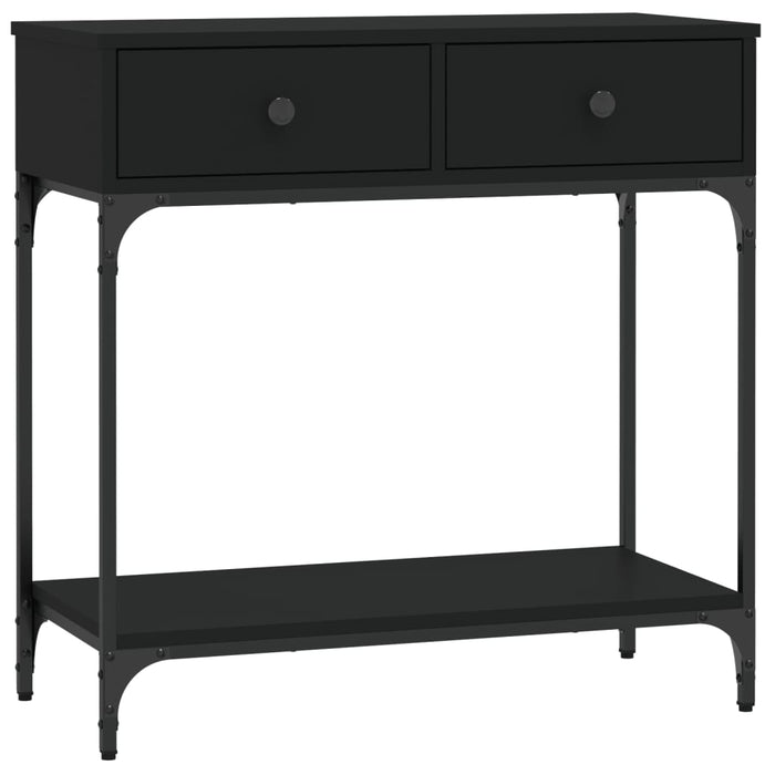 Tavolino Consolle Nero 75x34,5x75 cm in Legno Multistrato